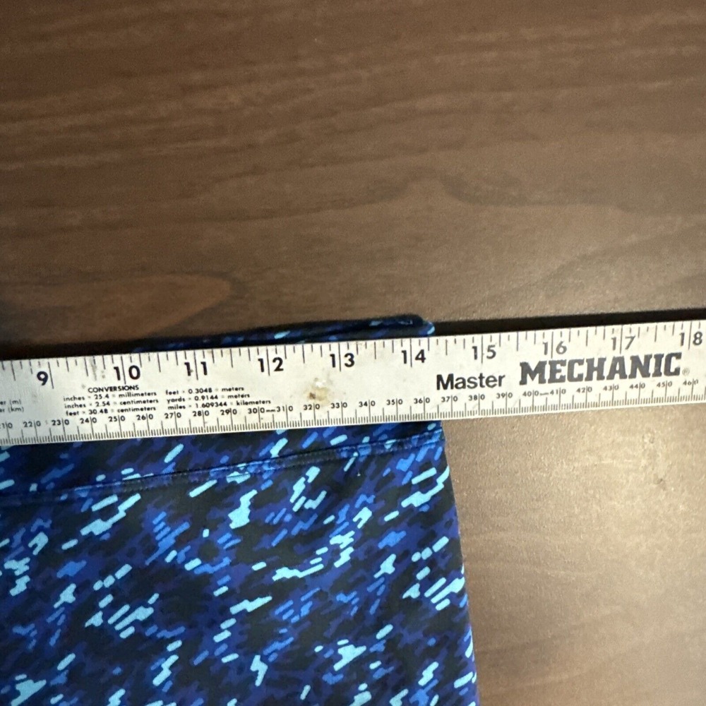 Nike Dri Fit Womens Medium Leggings Drawstring Blue Geometric - Picture 13 of 14